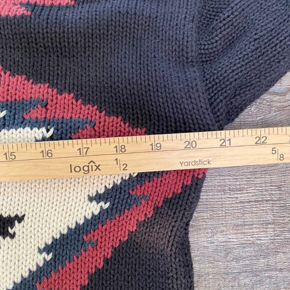 VTG Parker of Vienna Mens Cotton Sweater Size M Aztec Southwestern Pullover 80s - Picture 8 of 11
